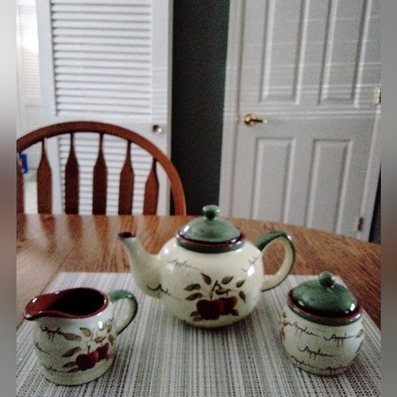 Vintage Home Interiors Teapot Sugar & Creamer - Picture 10 of 10